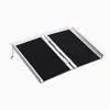 Rampa Plegable Arriba y Abajo para Silla de Ruedas Tablero Portátil Móvil de Aleación de Aluminio Pedal Tablero para Subir Escaleras Rampa Sin Barreras