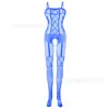Medias de Red Sexy Transparentes Caladas con Ligas, Body de Malla de una Pieza, Ajustado Exquisito Jacquard, Comercio Exterior W222