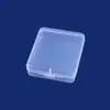 Caja de Almacenamiento de Plástico Transparente Cuadrada Esponja para Maquillaje Pestañas Postizas Mascarilla Cosméticos Joyería Caja Organizadora de Pesca Caja Vacía Pequeña Almacenamiento