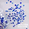 Diamantes Populares para Uñas de Fondo Plano Tamaño Mixto 1440 Brillantes Coloridos Fondo Plateado Diamantes Redondos Pequeños Accesorios Portátiles para Uñas