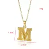 Moda Transfronteriza de Alta Venta, Sencillo, 26 Letras Inglesas, Colgante de Acero Inoxidable de Imitación Oro 18K, Collar de Gama Alta, Venta al por Mayor