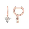 Pendientes Colgantes Huggie de Moda Transfronteriza Europea y Americana con Colgante de Circonita Pendientes de Aro 2024 Joyería de Verano para Mujeres