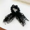 Elegante Malla Satén Multicapa Lazo Pinza de Plátano Pasador Clip Vertical Versátil Lunares Goma para el Cabello Pinza de Resorte Accesorio para el Cabello para Mujeres