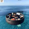 Bandeja flotante de agua de Bali cesta de ratán Red Net para piscina parque marino Hotel de aguas termales Villa bandeja flotante