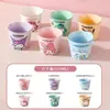 Xícara de Chá de Cerâmica Sanrio para Uso Doméstico, Nova Caneca de Água Cartoon Fofa Resistente a Altas Temperaturas, Conjunto de Chá de Alto Valor