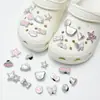 Buraco sapatos acessórios de alta qualidade ervilhas sapatos sapatos flor decorativo fivela diy acessórios jóias chinelos fivela removível sapato fivela