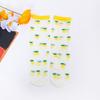 Venta al por mayor, primavera y verano, nuevas medias absorbentes de sudor de seda de vidrio, dulces calcetines de mujer con encaje de tendencia con lindas flores de fruta