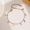 Estilo K de Acero de Titanio Sencillo y Personalizado Pulsera de Estrella y Luna para Mujer Acero de Titanio Oro de 18K Popular Tendencia Douyin Bosque Joyería