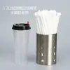 Pajitas transparentes desechables para té de leche, pajitas de plástico grueso para perlas, 00 piezas, pajitas grandes de colores extralargas, empaquetadas individualmente, duras 10