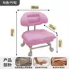 Banqueta Pequena Giratória Silenciosa para Uso Doméstico com Bebê, Banqueta Redonda, Banco, Banqueta de Costura com Rodas, Banqueta Baixa com Encosto