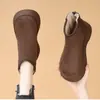 Botas de plataforma estilo Birkenstock, botas de invierno para mujer 2026, diseñadas para mujeres menudas, con forro de polar para abrigar, y un diseño de bota corta estilo británico