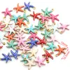 Novo Pingente Esmaltado Gota de Óleo Mini Vida Marinha Estrela do Mar DIY Pingente Feito à Mão Colar Pingente de Borla Ornamento