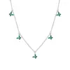 Juego de collar y pulsera de mariposa de plata de ley S925 con circonita de colores, temática de bosque estilo francés para mujer, lujo ligero, temperamento dulce, juego de joyería de alta gama