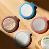Redondo, Fofo, Portátil, Design Simples, Espelho e Pente em Um, Feito de Plástico, Macio, Durável e Resistente a Quedas, Espelho Pequeno Multicor