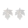 Pendientes de Hoja de Arce Estilo Coreano Pendientes de Hojas Frescas Estilo Mori Moda Simple Pequeños para Agujeros de Oreja Pendientes para Niñas