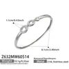 Nuevo Conjunto de Pulseras con Broche en Forma de V de Acero Inoxidable Incrustado con Circonita Estilo Europeo y Americano, Pulsera de Moda Ligera de Lujo Ins Resistente