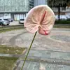 Simulación rosa palma sentir grulla llameante 3D sentir pequeña palma roja palma blanca boda simulación flor suave hogar flor artificial al por mayor