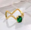 Anillos de Piedras Preciosas con Forma de Ola Más Vendidos en Europa y América, Versátiles Estilos Multicolor, Suministro Transfronterizo por Transmisión en Vivo, En Stock, Dropshipping de Una Pieza