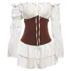 Estilo Europeo y Americano Otoño e Invierno Moda Vestido Sexy Camisola Camiseta de Manga Corta Traje de Manga Larga Venta de Liquidación Ropa de Mujer