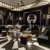 Sofá KTV de Lujo Ligero Sofá en Forma de U Sofá en Forma de L Combinación con Mesa de Café Bar Club Discoteca Sala K Cabina Dedicada