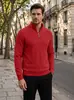 Suéter de punto para hombre con cuello alto transfronterizo, adecuado para exportación a eBay, colección primavera/otoño, talla grande, textura gofrada de rayas verticales, manga larga, sudadera estilo americano