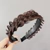 Peluca Lazy High Cranial Top Cabello Trenzado Banda para el Cabello Trenzado Hecha a Mano Pinza para el Cabello Trenzado Espiga Adorno para la Cabeza Diadema Dentada Antideslizante