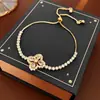 Pulsera de Flor de Circonita con Gota de Agua, Moderna y Versátil, Pulsera Deslizante, Lujo Ligero de Nicho, Venta al por Mayor de Joyería de Alta Gama
