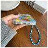 Funda para iPhone 15 de Sirena de Cabello Azul Cadena de Cuentas de Mano para Apple 14promax Transparente 13 Funda Blanda 12