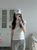 Camiseta blanca de algodón puro con lunares y manga corta para mujer, diseño de verano, top casual elegante ajustado con shorts