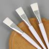 Brocha para Mascarilla de Maquillaje de Belleza Herramienta DIY para Spa Brocha de Cerdas Suaves para Mezclar Mascarillas, Mango Blanco 16 cm, No Pierde Pelo, Duradera