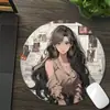 Fábrica de Origen Redondo Periódico Pared Chica Retro Creativo Escritorio Alfombrilla Antideslizante Bloqueo de Precisión E-Sports Alfombrilla de Ratón
