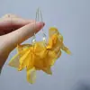 Aretes de Gancho Moda Coreana Aretes Largos de Flor 2026 Nuevo Estilo Caliente Nicho Temperamento Alta Gama Pendientes Largos Colgantes