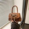 Bolsito Cuadrado Pequeño Estilo Coreano con Lazo para Mujer 2025 Nuevo Mini Bolso Simple Cadena Hombro Cruzado