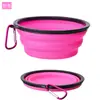 Tigela Dobrável para Cães e Gatos de TPE para Viagem ao Ar Livre, Copo Tigela Portátil para Cães Pequenos, Cachorro Teddy, Tigela de Comida para Cachorro