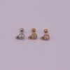 Mini ins Acero Inoxidable 316L Relámpago Ojos de Serpiente Gotas de Agua Aretes Perforación Joyería Venta al por Mayor