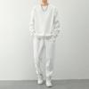 Terno Masculino 2024 Primavera e Outono Novo Waffle Moda Jovem Cor Sólida Manga Longa Casual Esportivo para Homens