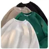 Sudadera con Capucha Pesada de Jacquard para Primavera y Otoño para Hombre, Holgada, Cuello Redondo, Manga Larga, Camiseta, Pareja, Marca de Moda Ins, Estilo Hong Kong, Top Casual
