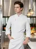 Uniforme de chef de manga larga para otoño/invierno, adecuado para restaurantes de hotel, cocinas de servicio y panadería; ropa de trabajo transpirable para hombres y mujeres en la cocina