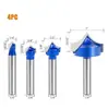 Faca de Escultura Afiada, Fresadora Decorativa de Marcenaria Prata-Azul, Ferramenta para Máquina de Gravação CNC, Fresadora de Marcenaria em Forma de Arco
