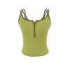 Camisola com Design Dopamine Chic para Mulheres, Novo Estilo de Verão, Slim Fit, Estilo Curto, Top Sem Mangas Hot Girl para Usar por Cima