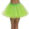 Saia Tutu Adulto em Estoque com 4 Camadas de Tule, Inclui Forro, Lantejoulas de Estrela, Saia de Tule de Comprimento Médio, Saia Bufante, Saia de Performance de Palco