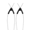 50 Piezas/Set Posicionadores de Goma Negros y Verdes Divisores de Línea Dividida para Aparejos de Pesca de Doble Anzuelo, Herramienta Antienredos
