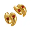 Pendientes Europeos y Americanos Transfronterizos de Acero Inoxidable con Diseño de Corazón y Borla Pendientes Ins Chapados en Oro de 18K Collar Joyería de Mano Venta al por Mayor