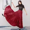Diseño nicho irregular plisado A-line falda paraguas de gran vuelo cintura alta elástica falda francesa ropa de mujer de talla grande transfronteriza