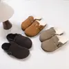 298-2 Sapatos Birkenstock de Veludo de Inverno para Mulheres, Sapatos Baixos Mula de Couro Nobuck Retrô Quentes de Lã, Sapatos Preguiçosos