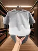 Camiseta de Manga Corta para Hombre con Bordado de Letra Tridimensional, Estilo Nuevo Verano 2026, Camiseta Simple Casual y Versátil de Cuello Redondo para Hombre