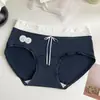 Calcinhas Femininas de Algodão Puro Estilo Japonês com Laço Floral Doce, Alta Elasticidade, Respiráveis, Confortáveis, Antibacterianas, Cintura Média