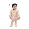 Traje Tang de Inverno para Meninas Estilo Chinês Vestido Cheongsam Roupa de Ano Novo Espessa Vestido de Primeiro Aniversário para Bebê Menina Vestido Hanfu Inverno