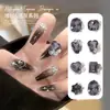 Explosiones arte de uñas taladro de pila terminado ultra-flash transparente corazón torcido taladro rectangular hacha taladro con perla taladro de uñas joyería al por mayor