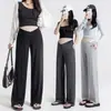 Calça de Maternidade Verão 2026 Cintura Baixa Modal Perna Larga com Caimento Seda de Gelo Reta Cinza Casual Anti-Mosquito Calça Longa de Maternidade